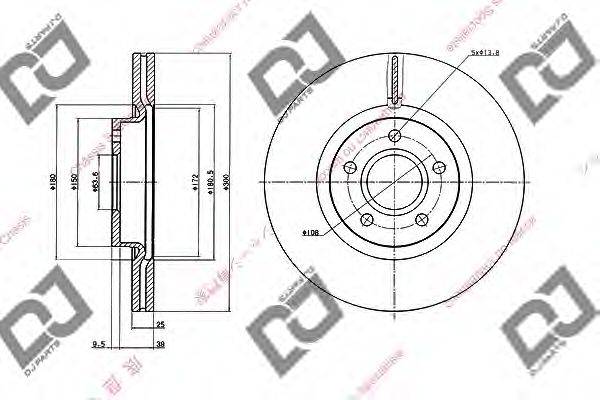 Тормозной диск BD2072 DJ PARTS