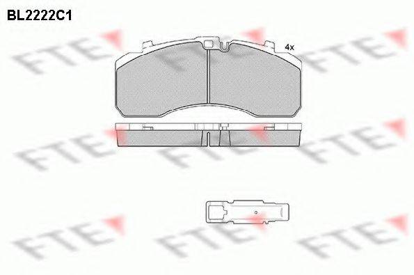 Комплект тормозных колодок, дисковый тормоз BL2222C1 FTE