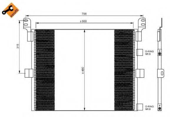 Конденсатор, кондиционер 35788 NRF