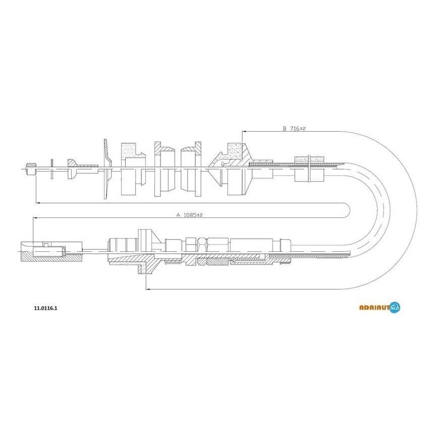 Трос сцепления 11.0116.1 ADRIAUTO