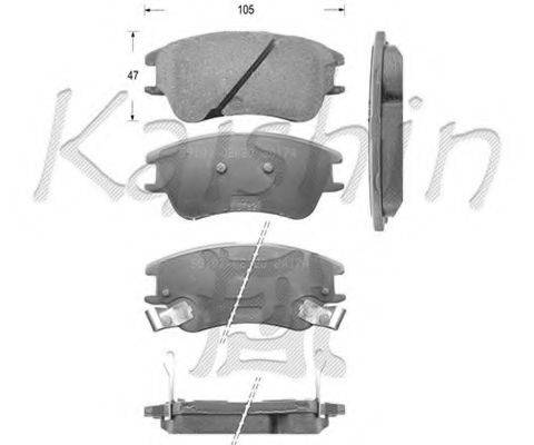 Комплект тормозных колодок, дисковый тормоз FK11145 KAISHIN
