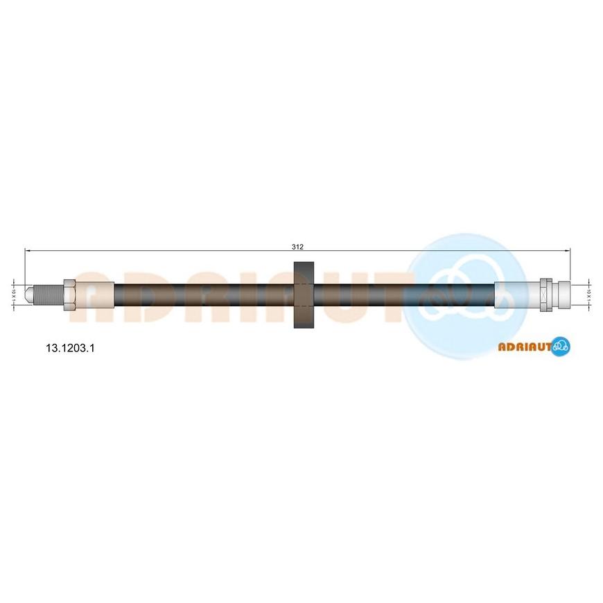 Шланг тормозной задн.Mondeo III 00- 13.1203.1 ADRIAUTO