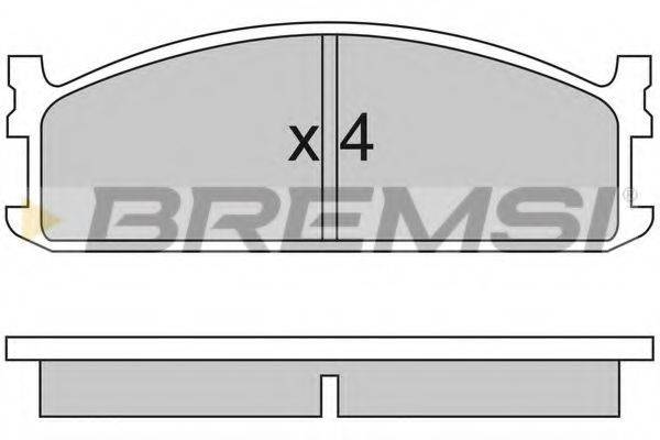 Комплект тормозных колодок, дисковый тормоз BP2321 BREMSI