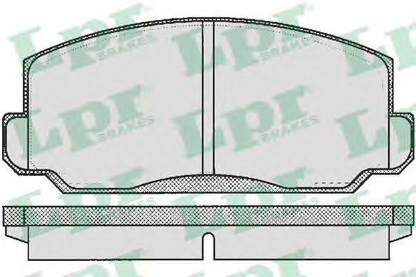 Комплект тормозных колодок, дисковый тормоз 05P183 LPR