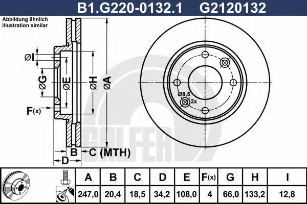 Тормозной диск B1.G220-0132.1 GALFER