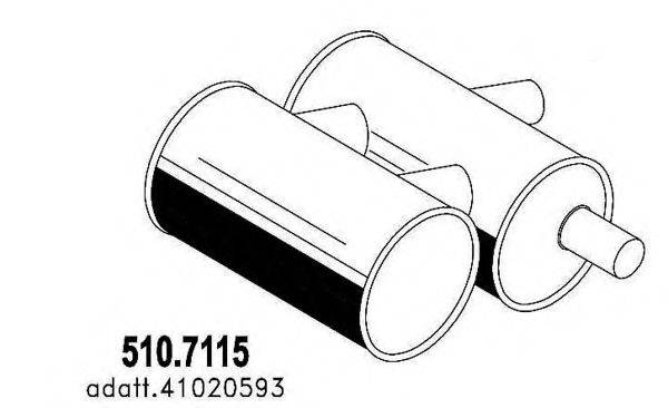 Средний / конечный глушитель ОГ 510.7115 ASSO