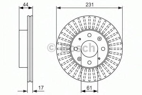 Тормозной диск передний 0 986 479 841 BOSCH