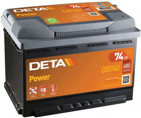 Стартерная аккумуляторная батарея DB740 DETA