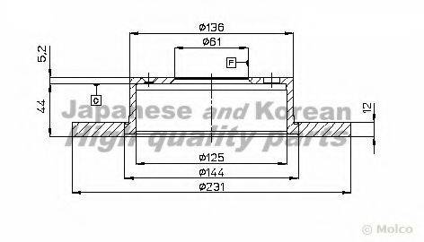 Тормозной диск H036-01 ASHUKI