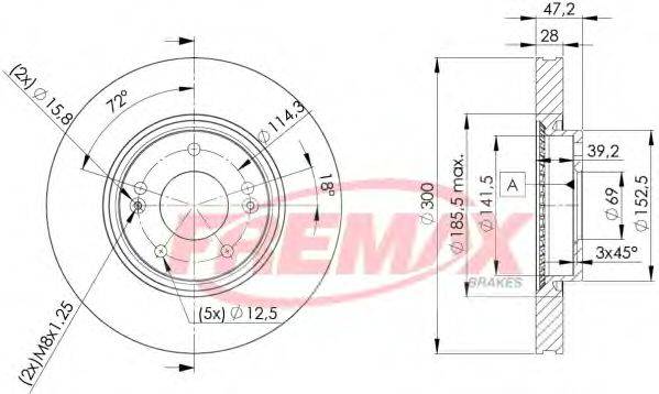 Тормозной диск BD-0580 FREMAX