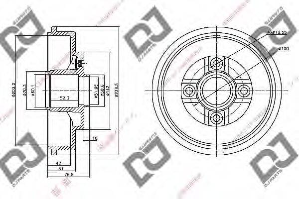Тормозной барабан BR1080 DJ PARTS