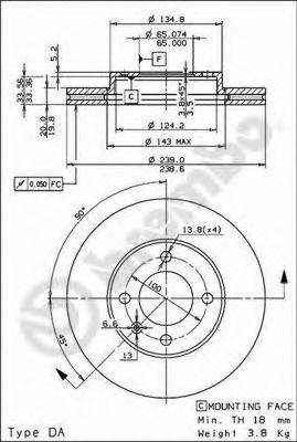 Тормозной диск 23-0170 METELLI