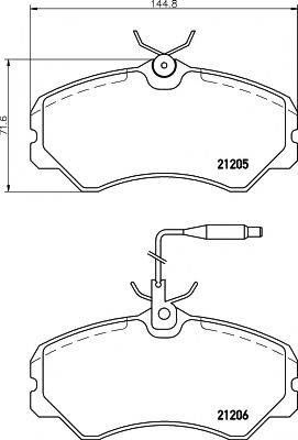 21205/19,5мм Тормозные колодки PAGID T5039 PAGID