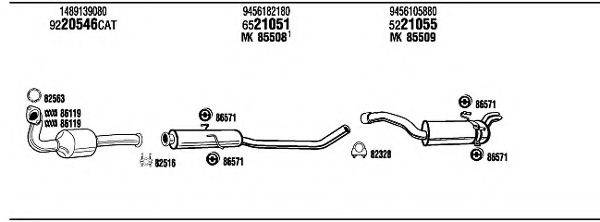 Система выпуска ОГ LNT14191A WALKER