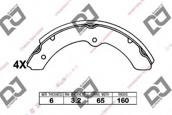 Комлект тормозных накладок BS1184 DJ PARTS