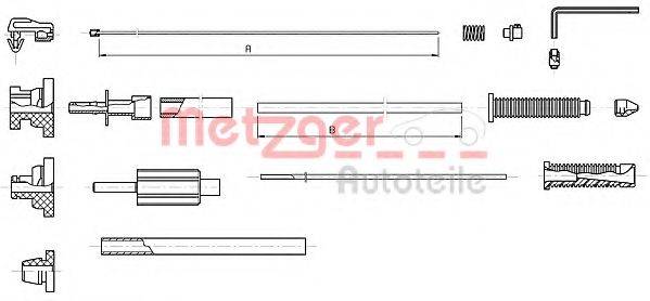 Тросик газа 10.1179 METZGER