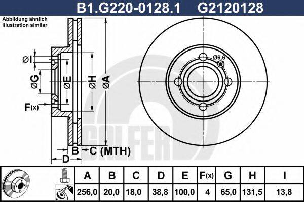 Тормозной диск B1.G220-0128.1 GALFER