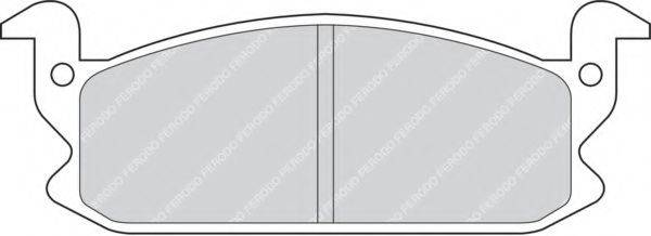 Комплект тормозных колодок, дисковый тормоз FDB407 FERODO