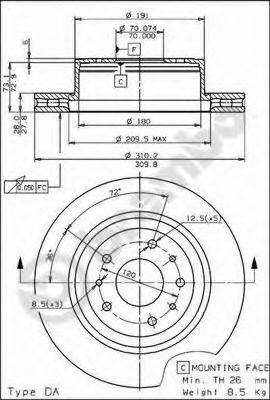 Тормозной диск BS 8109 BRECO