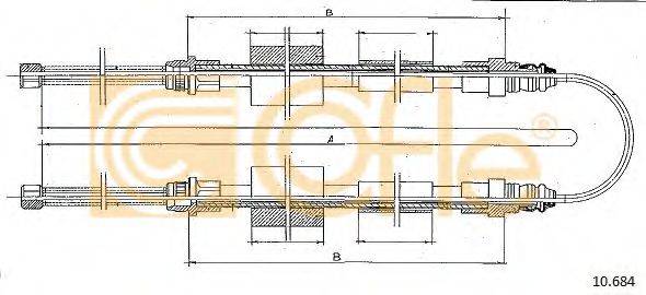 Трос, стояночная тормозная система 10.684 COFLE