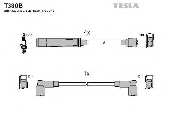 Комплект проводов зажигания T380B TESLA