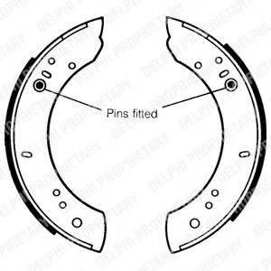Комплект тормозных колодок LS1072 DELPHI