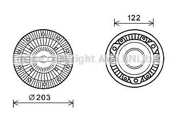 Сцепление, вентилятор радиатора MEC267 AVA QUALITY COOLING