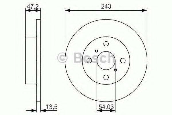 Тормозной диск передний 0 986 479 R87 BOSCH