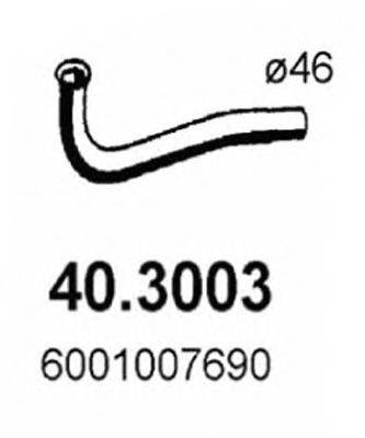 Труба выхлопного газа 40.3003 ASSO