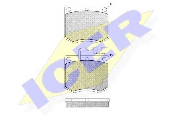 Комплект тормозных колодок 170514 ICER