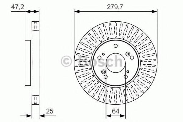 Тормозной диск 0 986 479 B01 BOSCH