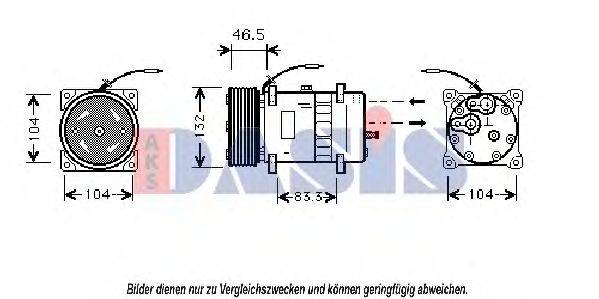 Компрессор, кондиционер 850659N AKS DASIS