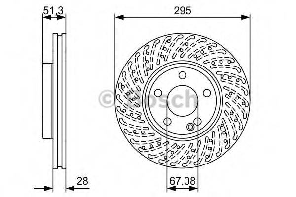 Тормозной диск 0 986 479 A02 BOSCH