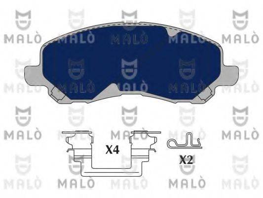 Комплект тормозных колодок, дисковый тормоз 1051119 MALO