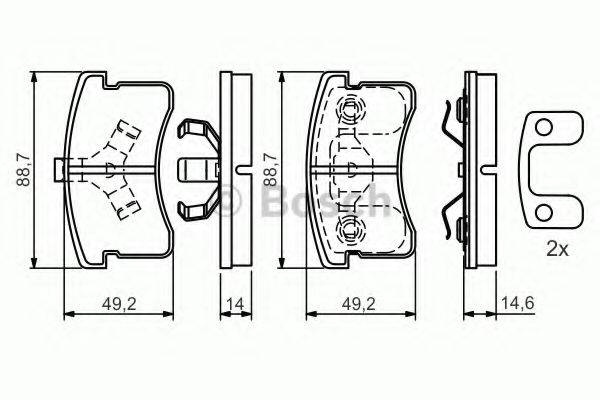 Комплект тормозных колодок, дисковый тормоз 0 986 424 642 BOSCH