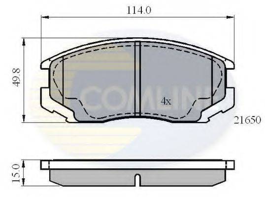Комплект тормозных колодок, дисковый тормоз CBP0415 COMLINE
