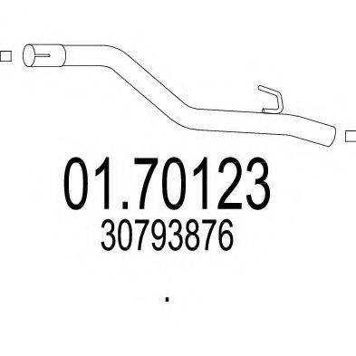 Труба выхлопного газа 01.70123 MTS
