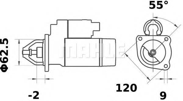 Стартер MS 182 MAHLE ORIGINAL