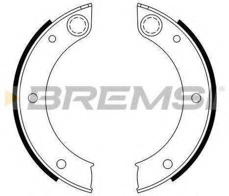 Комплект тормозных колодок, стояночная тормозная система GF0396 BREMSI