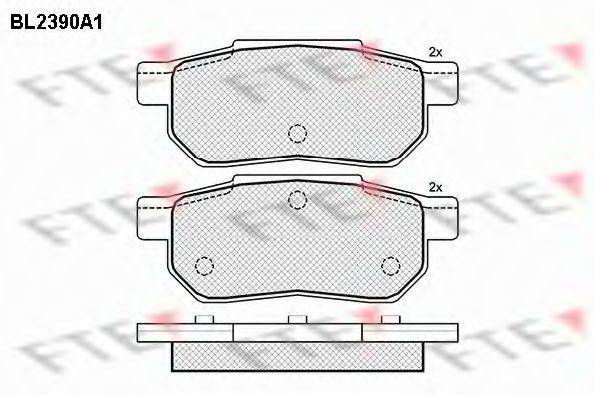 Комплект тормозных колодок, дисковый тормоз BL2390A1 FTE