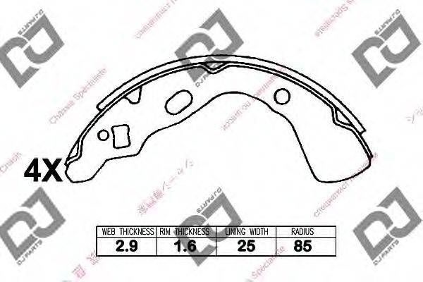 Комплект тормозных колодок BS1279 DJ PARTS