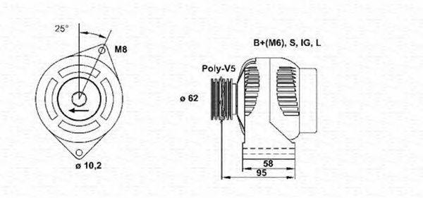 Генератор 943346028010 MAGNETI MARELLI