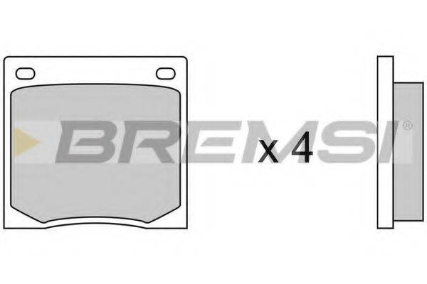 Комплект тормозных колодок, дисковый тормоз BP2070 BREMSI