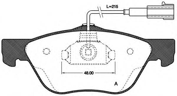 Комплект тормозных колодок, дисковый тормоз BPA0589.21 OPEN PARTS
