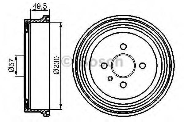 Тормозной барабан 0 986 477 100 BOSCH