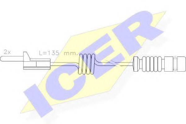Сигнализатор, износ тормозных колодок 610405 E C ICER