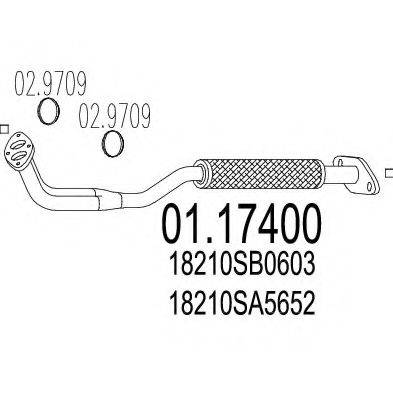 Труба выхлопного газа 01.17400 MTS