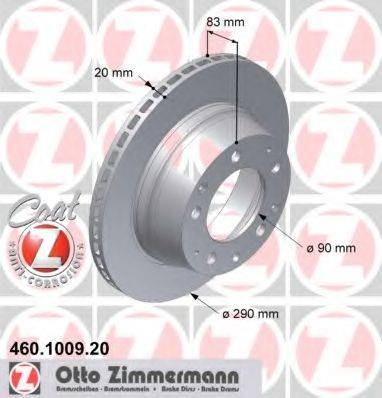 Тормозной диск 460.1009.20 ZIMMERMANN