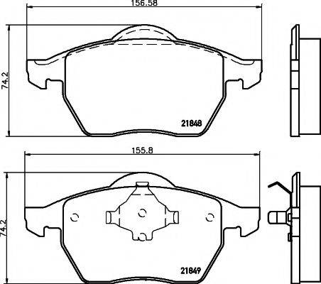 21848/20,3мм Тормозные колодки PAGID T1106 PAGID