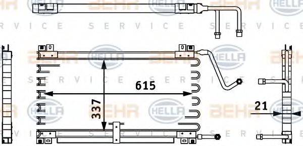 Конденсатор, кондиционер 8FC 351 317-681 HELLA